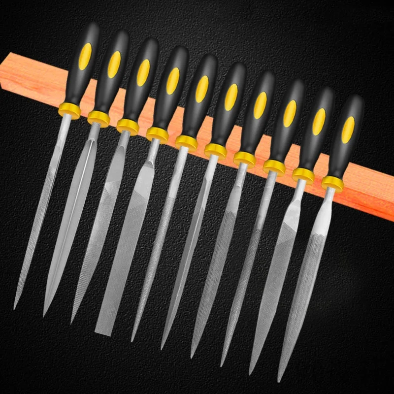 Factory Direct Selling 3*140 / 4*160 / 5*180 mm 5 pcs 10pcs Metal Steel Needles Files Set Of Carving Craft Hand Tools