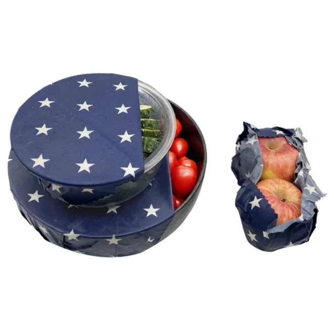 food grade Sustainable Biodegradable reusable Organic Beeswax Paper Bread, Cheese, Sandwich Food Wrap Beeswax Cloth Cover