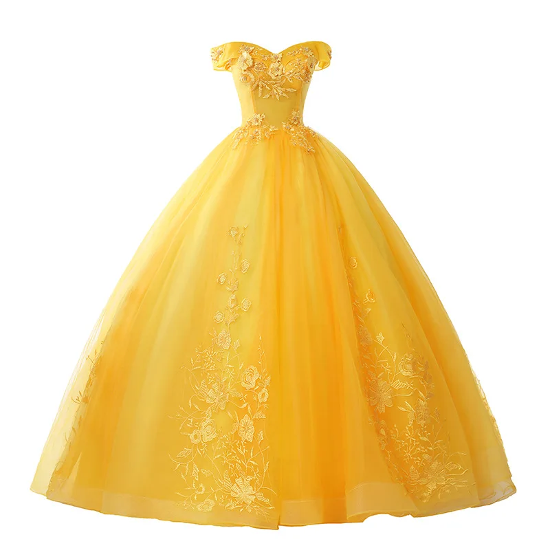 New hot manufacturers direct fashion design  Colorful wedding dress stage pompous  evening dress long performance dress