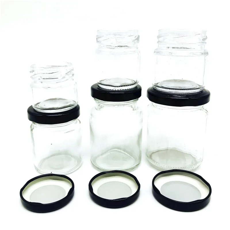 Stocked 1oz 10oz 30ml 100ml 120ml 150ml 240ml 350ml 500ml 750ml 1000ml jam pickles honey glass jar