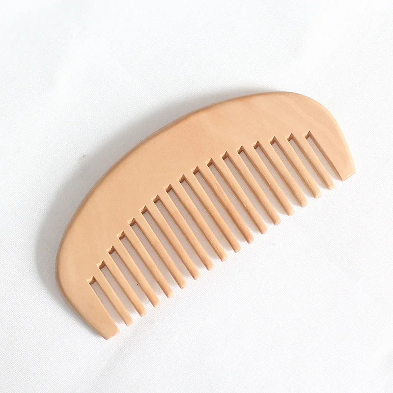 Luma Anti-Static Beard Pocket Comb customized free logo hair wood Comb cheap price short handle Wooden comb