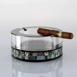 Hot Sale customizable Luxury scallop Crystal Ashtray  for  Home Decoration