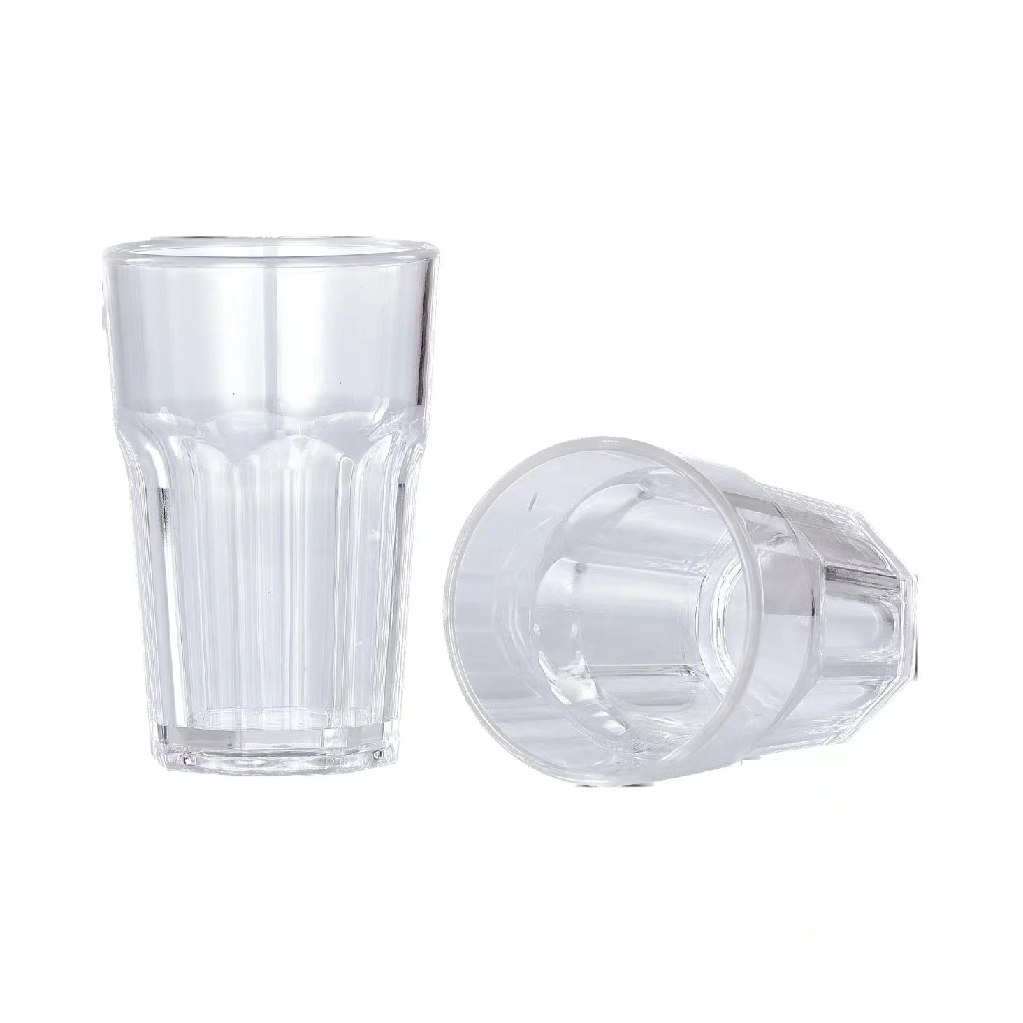 200ml Unbreakable Polycarbonate Classic Octagon Shaped Tumblers Rocks Glasses Plastic Beer Wine Glass with Logo Tulip Shaped