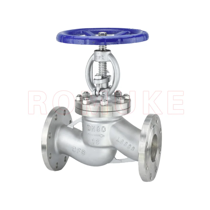 J41W-16P   GB Standard Stainless Steel CF8 CF3 CF8M CF3M Flange Manual Globe Valve