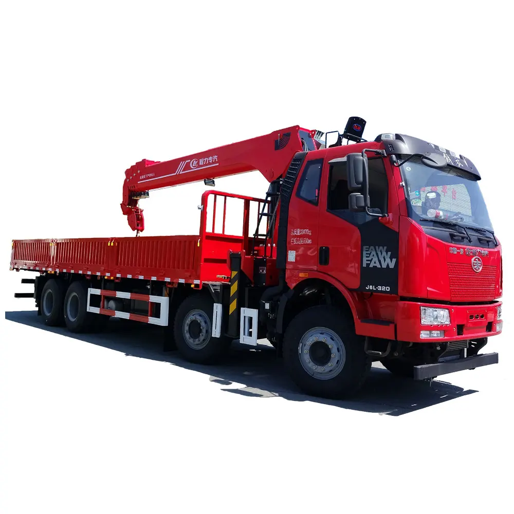 Faw  dump truck with crane 20ton  howo, chacman truck with crane flatbed wrecker truck with crane