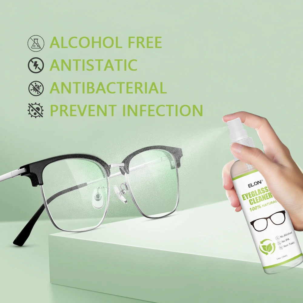 Natural eyes eyeglass cleaner lens cleaner solution eyeglass lens cleaner with Microfiber cloth and screwdriver