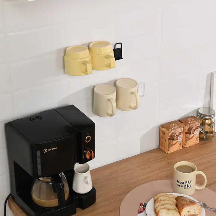 Low MOQ Home Kitchen Mug Rack Organizer Cup Display Rack Refrigerator Magnetic Coffee Cup Rack