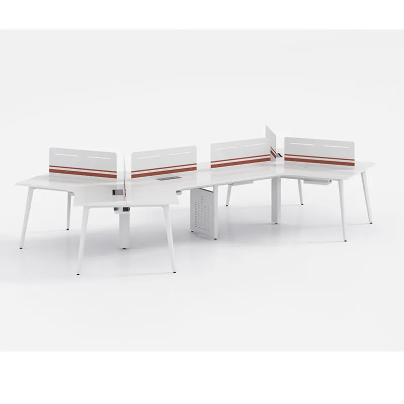 Modern Workspace 4 6 8 Person Work Partition Staff Table Furniture Cubicle Modular Office Workstation
