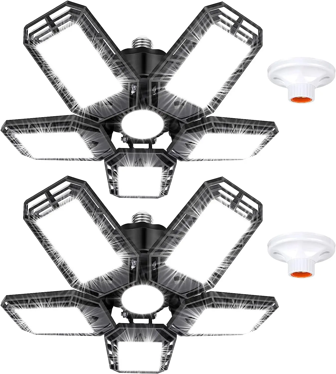 Factory Wholesale LED Garage Lights Deformable Adjustable Panels Garage Workshop Basement Ceiling Car Led Parking Garage Light