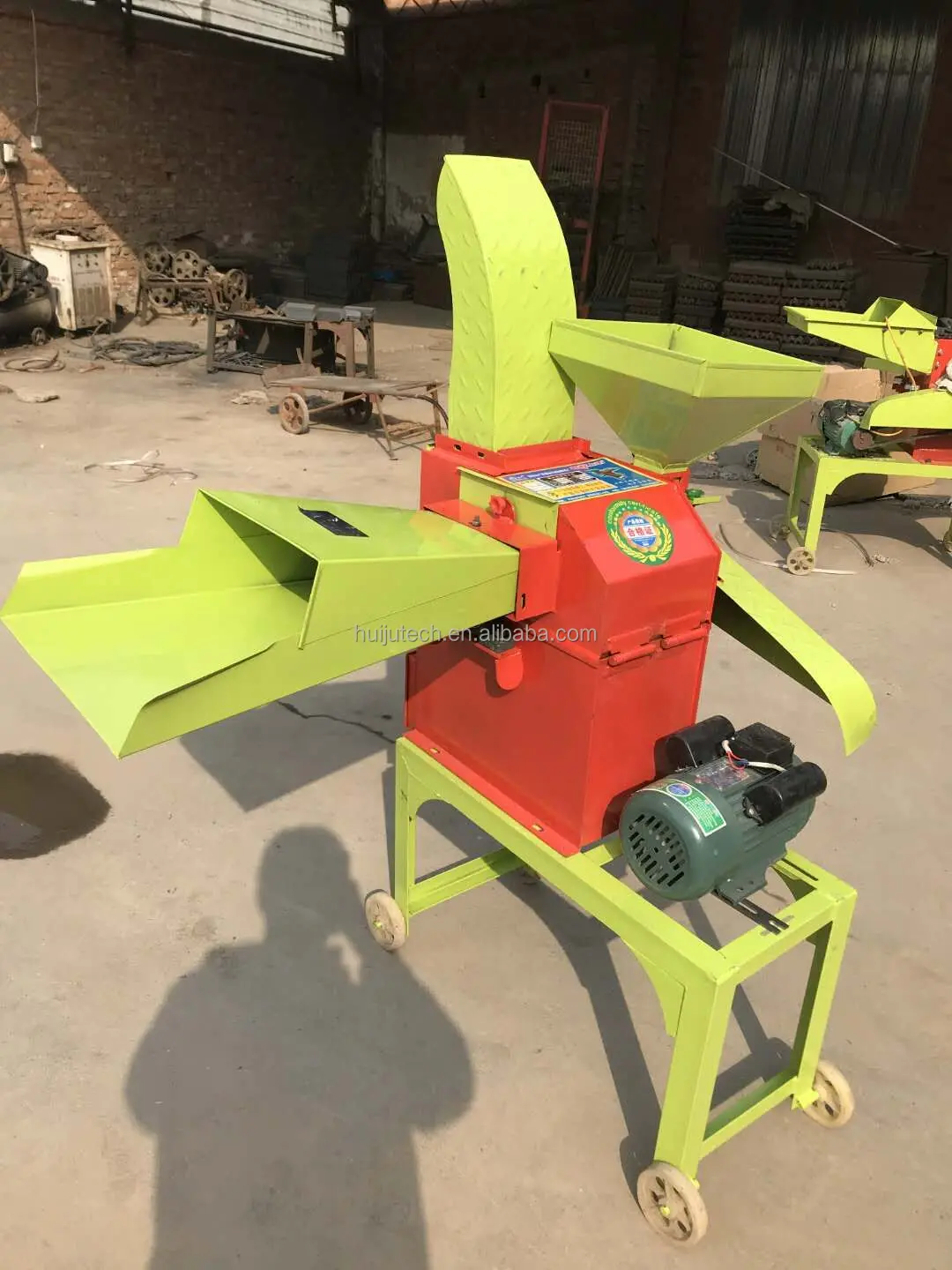 3KW Straw Hammer Mill Crusher Grass Chopper HJ-G002 Agriculture Machinery Chaff Cutter for Feed Pellet Line