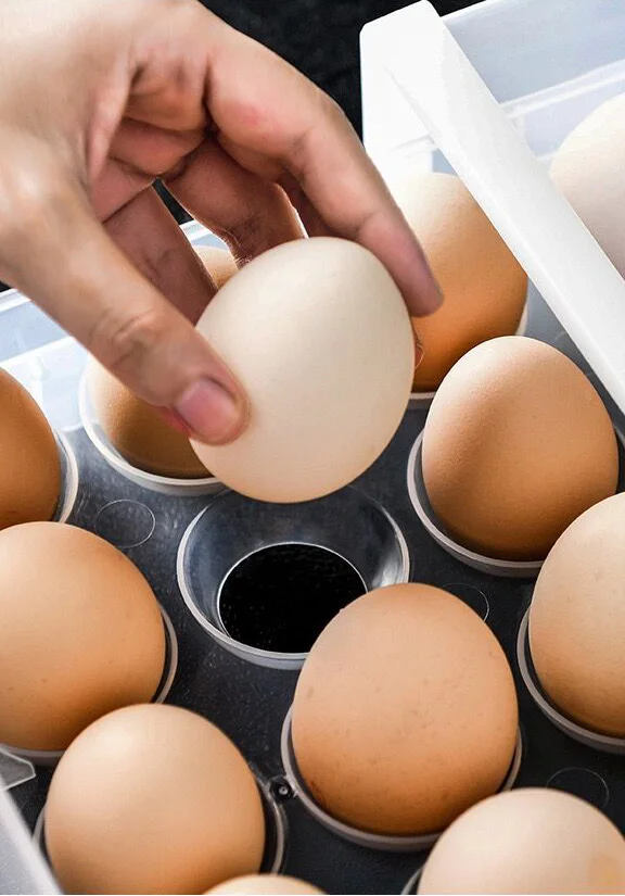 Pull Out Plastic 30/60 Separate Case Anti-skid Egg Box Kitchen Refrigerator Egg Storage Box