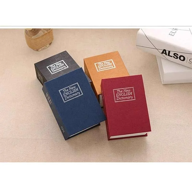 Замок для хранения наличных денег монет ювелирных изделий ключей модный словарь мини-Сейф книга скрытый секретный