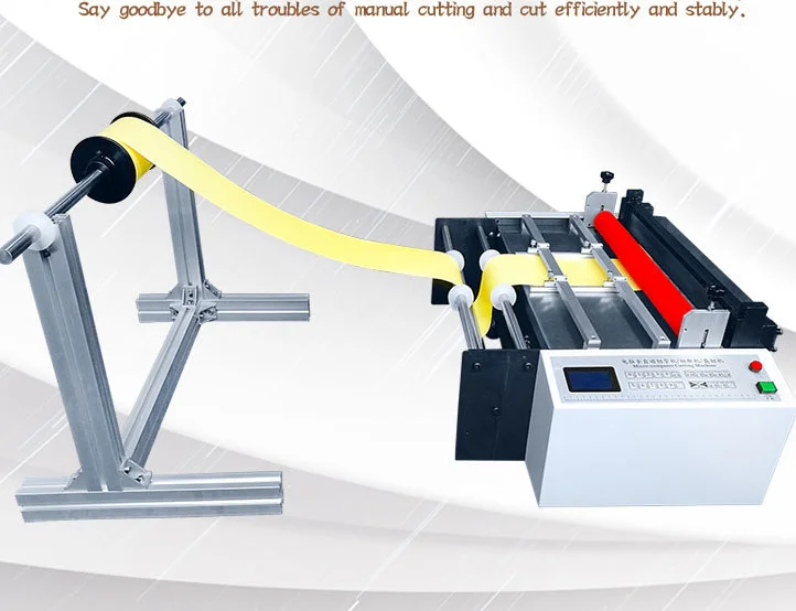 PVC soft film slicer automatic insulation paper cutting machine small PET roll silicone strip cutting machine