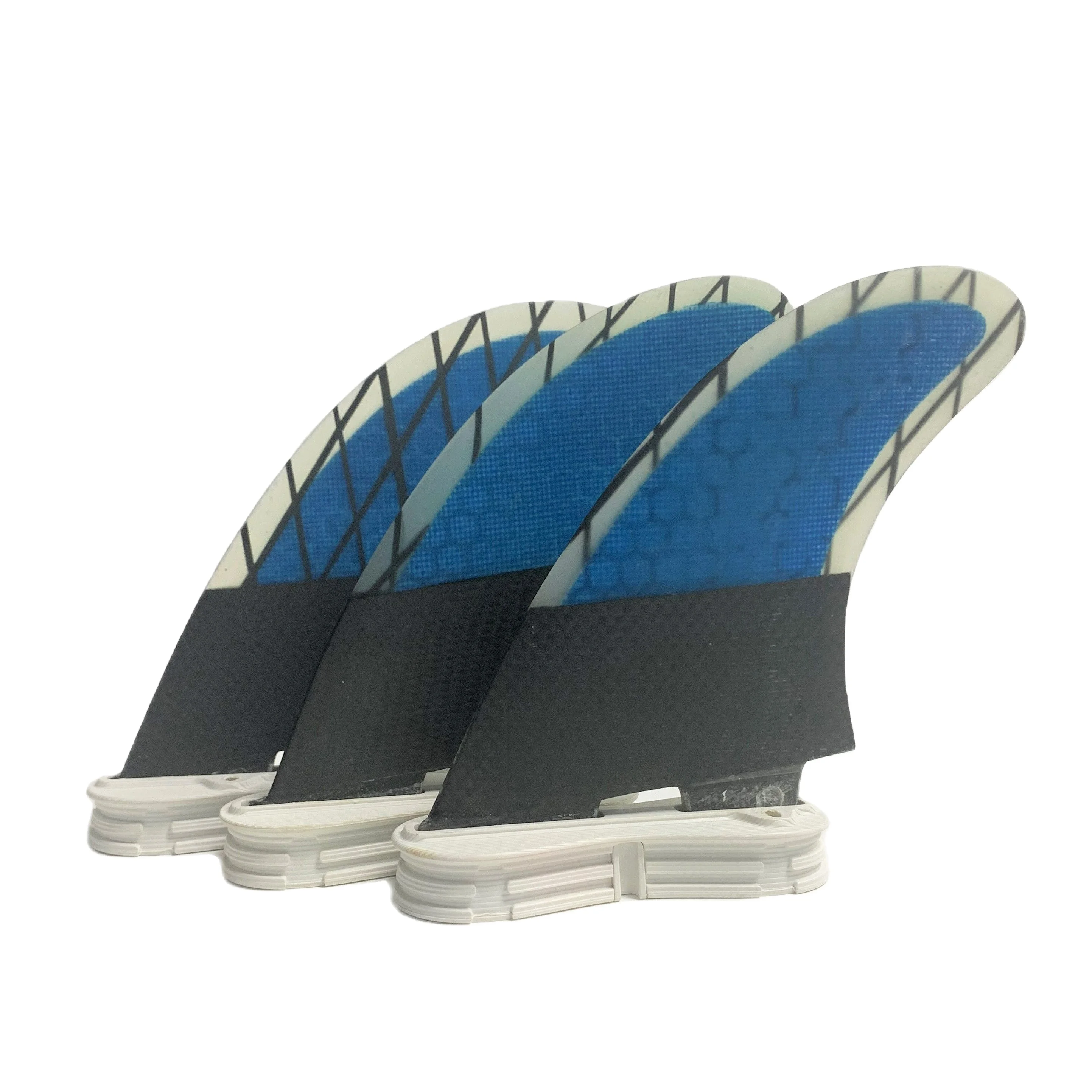 Double Tabs II Quilhas FS2 Fin Green/Blue K2.1 Carbon Fibre Fins Surf Twin Tabs II Carbon Fins in Surfing
