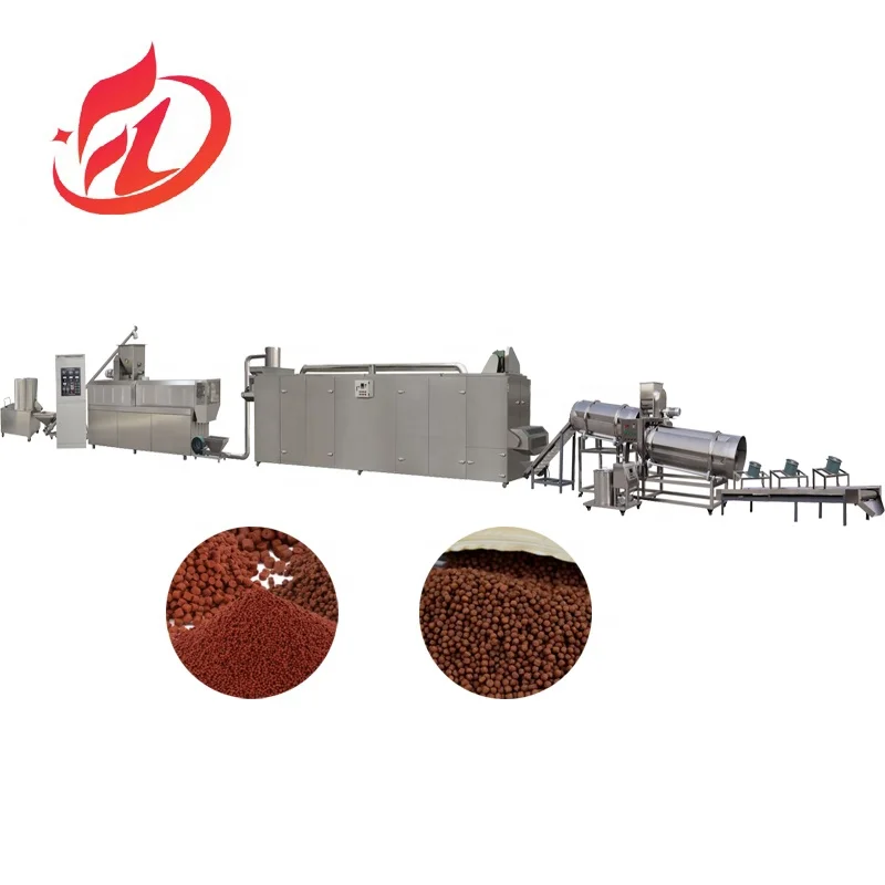 Factory Price Pet Dog Food Processing Plant Floating Fish Feed Pellet Extruder Making Machine Fish Feed Production Line