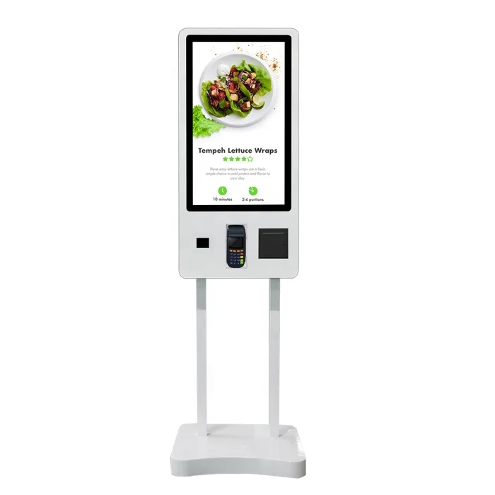  32 inch Self Service Payment Kiosk Automatic Touch Screen Ordering Machine for
