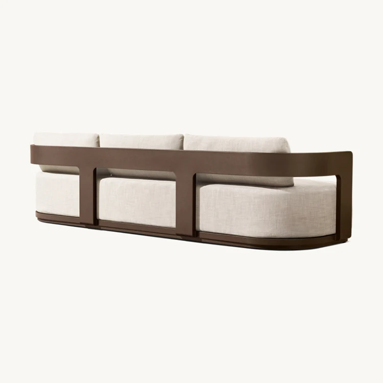 2024 Decoout High End Luxury Design Outdoor Garden Furniture Aluminum Outdoor Leisure Sofa Sets for Patio