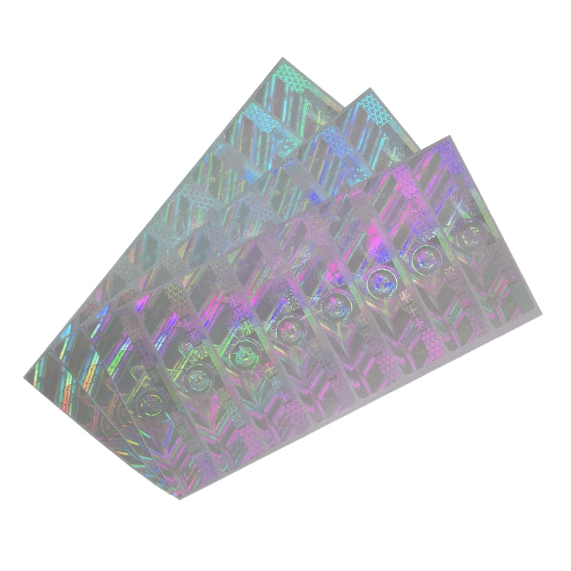 Custom Holographic 3D Pyramid Maker Film Transparent Overlay Original Safety Clear Hologram Label Hologram Adhesive Sticker