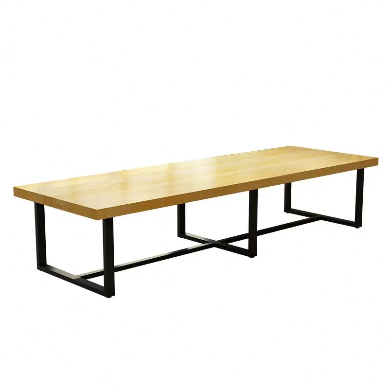 
Simple Solid Wood Conference Room Long Table Large Size Multi Person Negotiation Table 