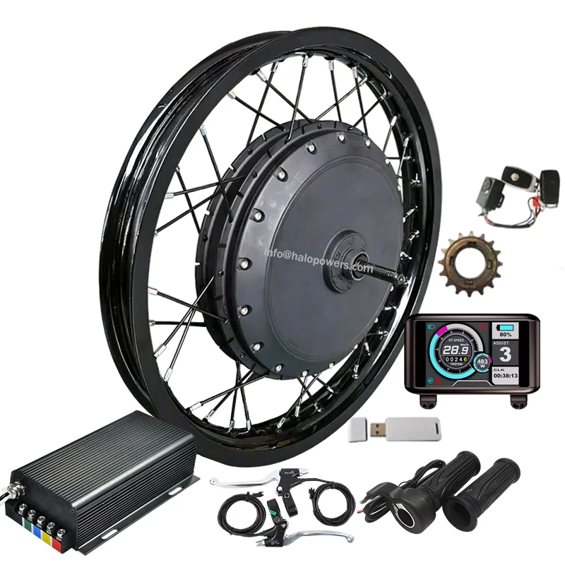 High power 72v 3000w 8000w 72v 5kw electric motorcycle conversion kit 19inch 5000w hub wheel qsmotor5000w ebike kit hun motor
