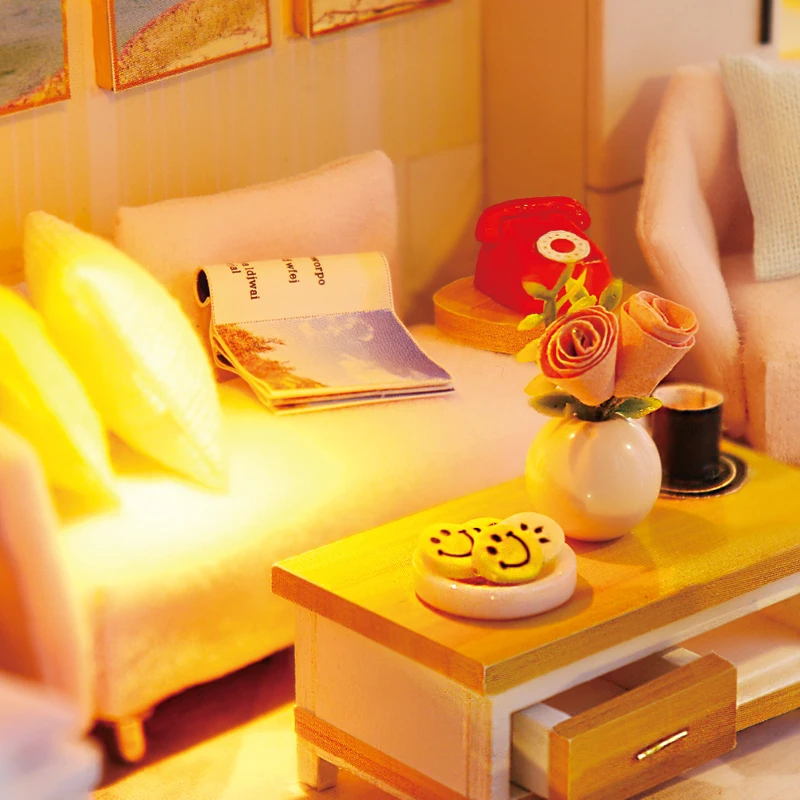 Детский образовательный 3D Деревянный Миниатюрный Кукольный дом «сделай сам» для взрослых, набор кукольных домиков