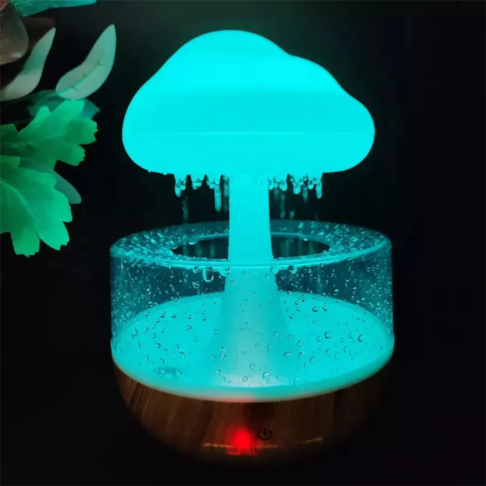 New Design Creative Desktop Rain Cloud Drop Light Relax Aromatherapy Humidifier and Diffuser USB Rain Cloud Air Humidifier