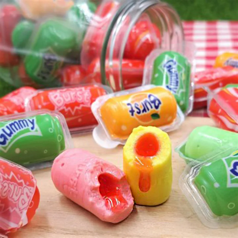 Fruit Flavours Sandwich Chewing Gum Wholesale Candy Bubble Gum Gummy Sweet For Kids