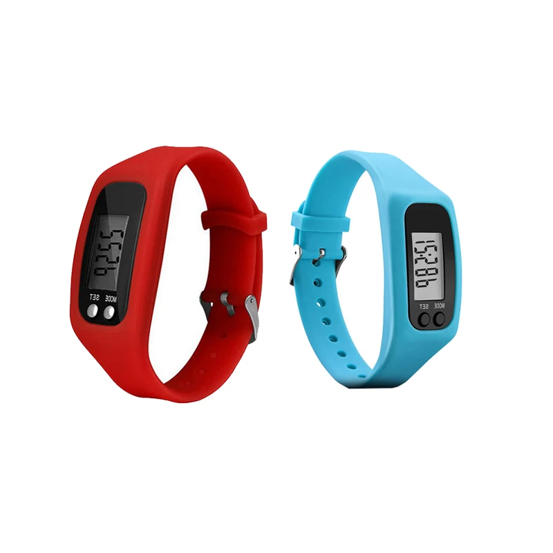 Original Factory Digital Lcd Silicone Pedometer Wristband Run Step  Calorie Counter Wrist Women Sport Fitness Watch