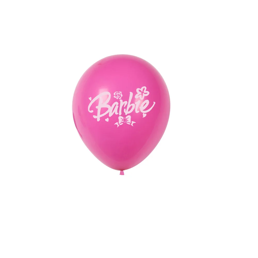 Shopee Amazon Pink Barbie Theme Balloon Party Decoration Cartoon Doll Princess Latex Balloon For Girl Party Supplies