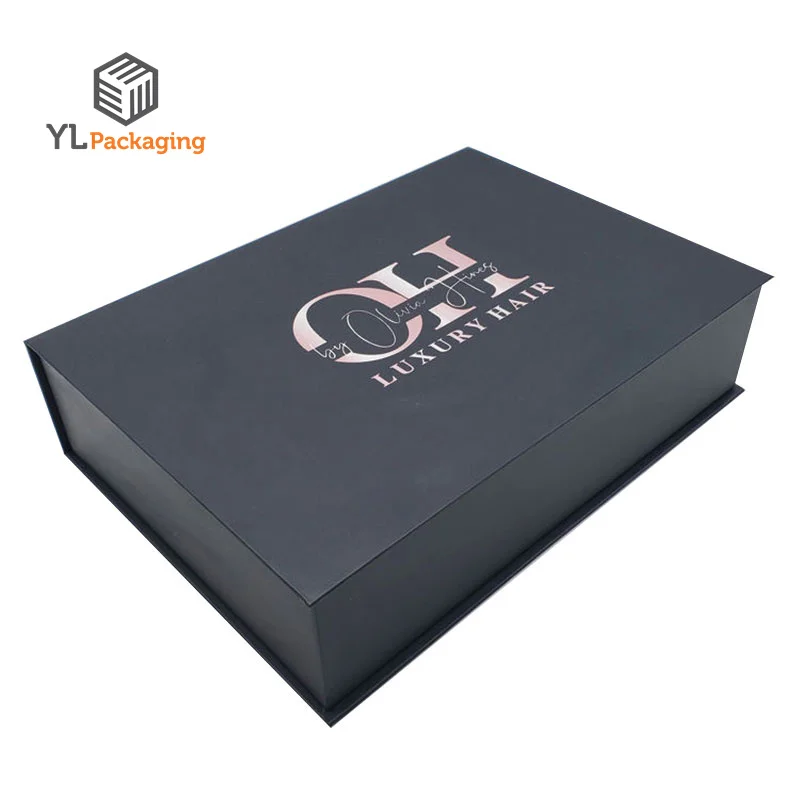 wholesale luxury hair  extension packaging boxes custom logo