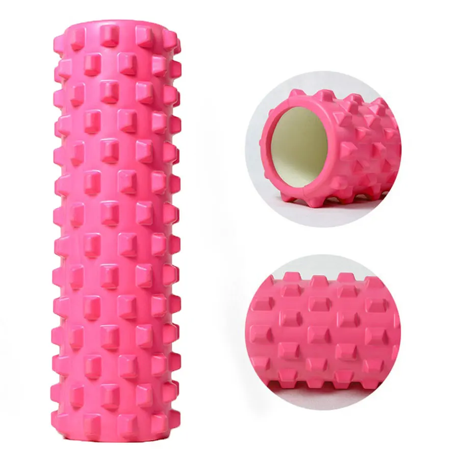 High-Density Soft Grid EVA Hollow Fitness Yoga Foam Roller Portable Muscle Massage Roller for Exercise Made with PVC