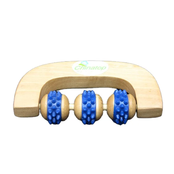 Natural Eco Friendly Handmade Craft Body Wooden Massager Roller