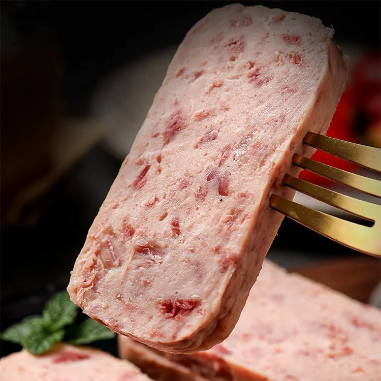 High Quality 340g Square Shape Instant Canned Pork  Canned Meat Luncheon For Sale