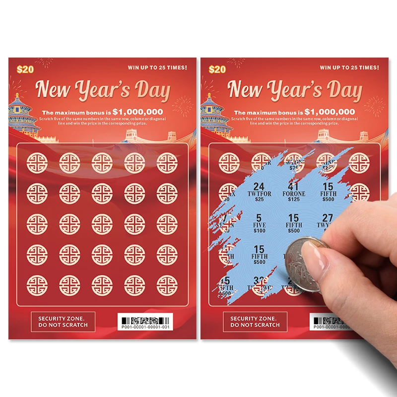 Lottery Design Printing Anti-counterfeiting New Scratch Off Wholesale Scratch custom design lottery