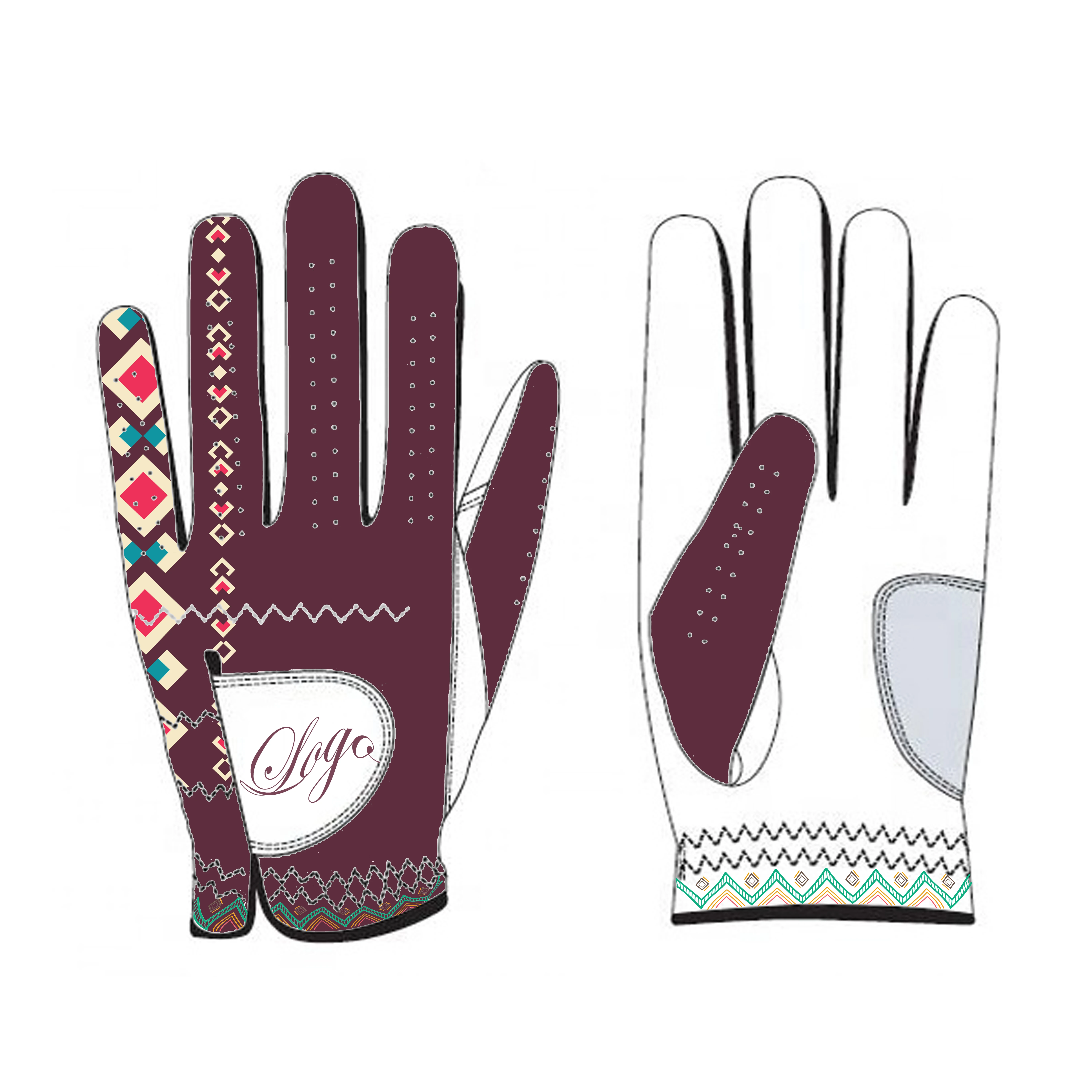 New Design High Quality Pu Leather Popular Golf Gloves Custom Logo