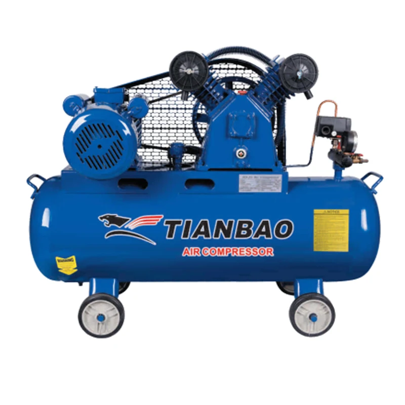VA-0.25/8 3HP/2.2KW 65*2MM 1020r/min 250L/min 0.8BAR 116PSI 100 LITER Electric Belt Drive Air Compressor Machine Price