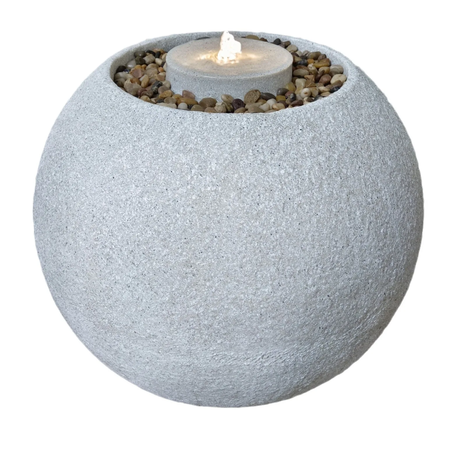 HZX Modern Design Garden Stone Marble Water Fountain Home Office Desktop Water Fountain Tabletop Resin Statue Fountain