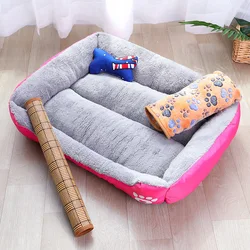 Китай, товары для домашних животных, диван-коврик, удобная подушка с принтом «Собачья лапа», новая прямоугольная мягкая плюшевая кровать в форме маленького животного