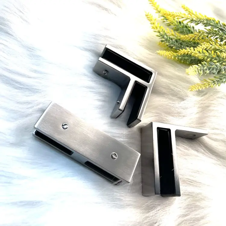 2205  stainless steel square shape glass handrail clamp clip