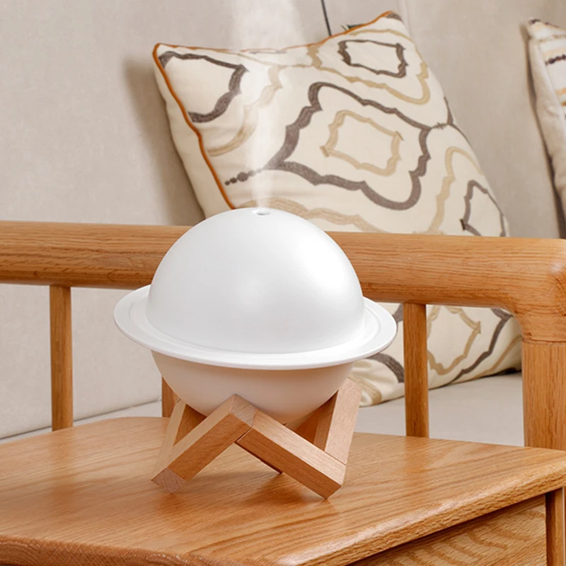 Portable travel round colorful 300ml night light mini usb ultrasonic planet Wet Aroma Essential Oil Diffuser air humidifier