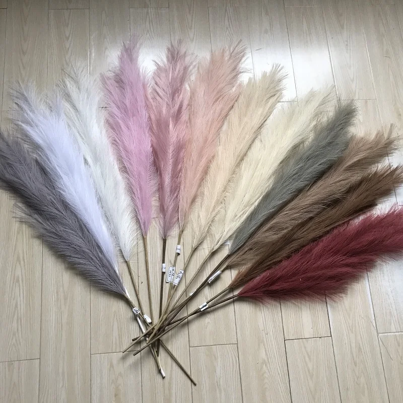 G-011 New Style Silk Artificial Pampas Wedding Flowers Decoration Artificial Faux Pampas Grass