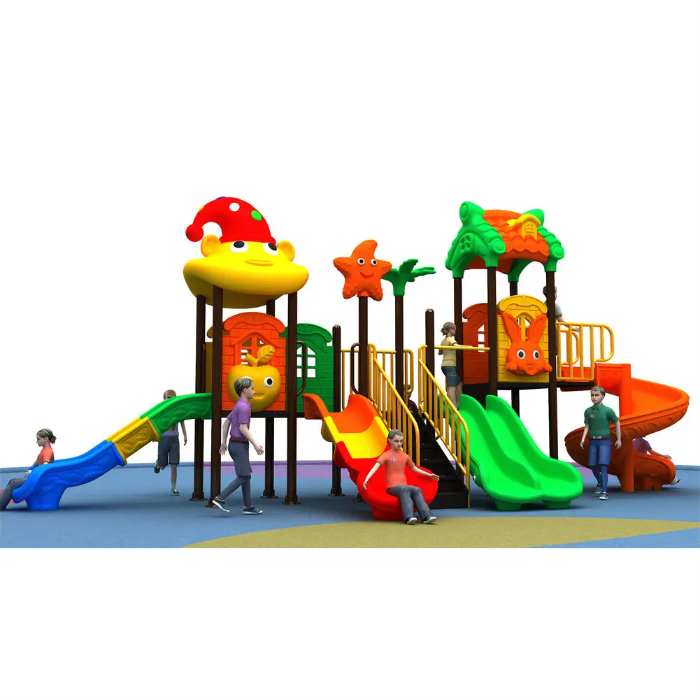 Factory Price Backyard Kindergarten Play Set Equipment Kids Outdoor Playground Slide Swing Set