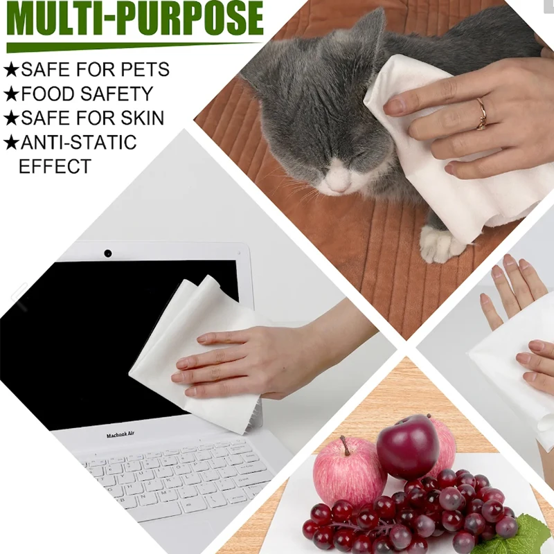 45m Roll Eco Cleaning Cloth Antibacterial Heavy Duty Wipes 100% Biodegradable Kitchen Dishcloths Washable Reusable paper towel