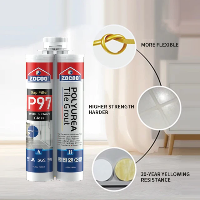 ZOCOO Two Component High Strength Anti-bacterial Polyurea Epoxy Grout for Swimming Pool Tile Grouting Material
