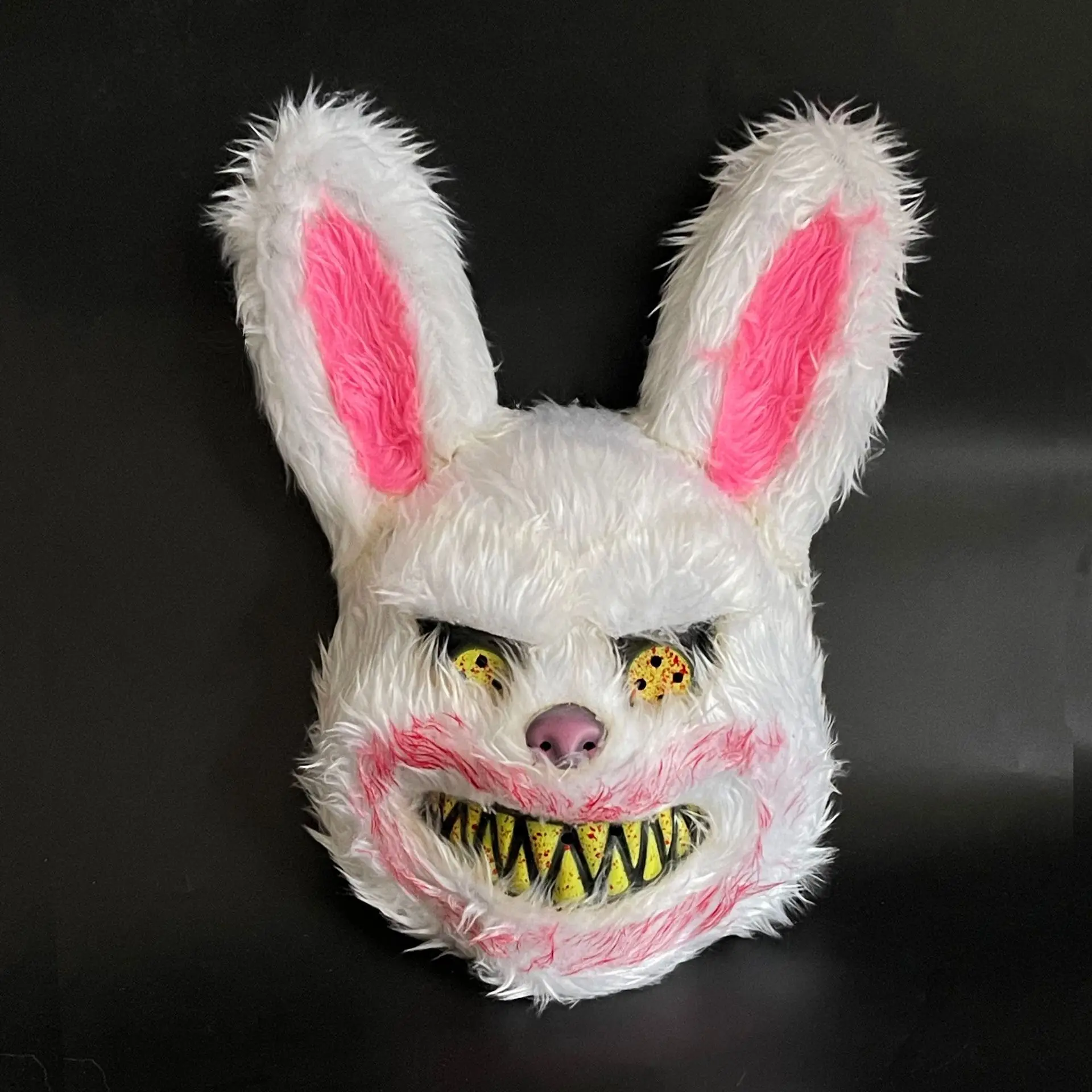 LED Glow Mask Hot Carnival EL Wire Bunny Mask Bloody Rabbit Mask For Halloween Costume