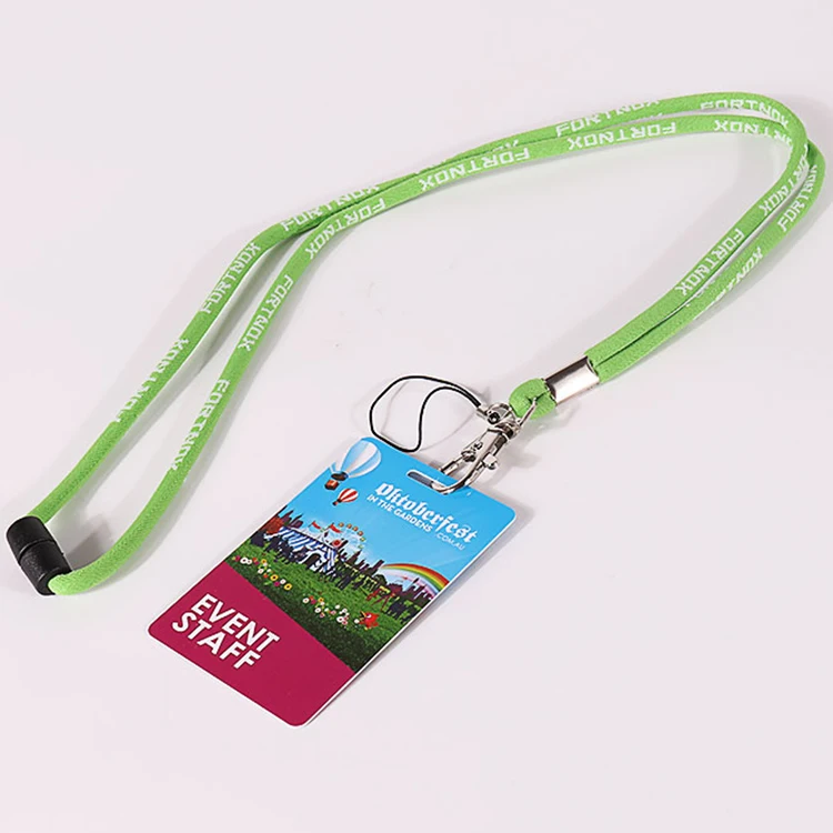 Special Lanyards woven safety lanyard metal hooks with RFID NFC PVC card