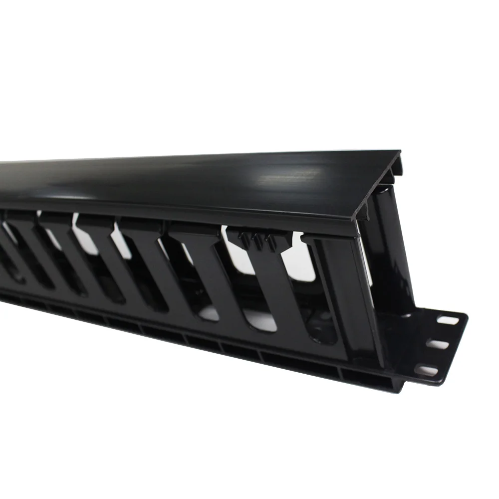 factory price 1U 19 Inch type plastic Patch Panel Cable Organizer management Cable Manager