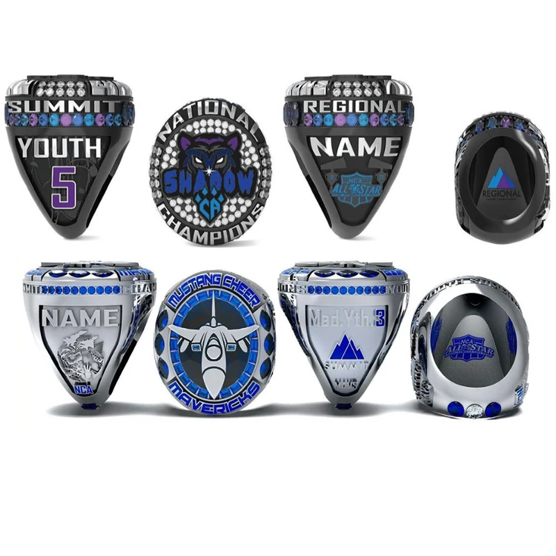 Custom Logo Softball Ring Youth baseball Championship Rings  For Player Trophy Custom Ring