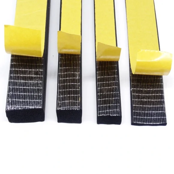 High Quality Black Sponge Foam Rubber Seal Strip with 3m Glue