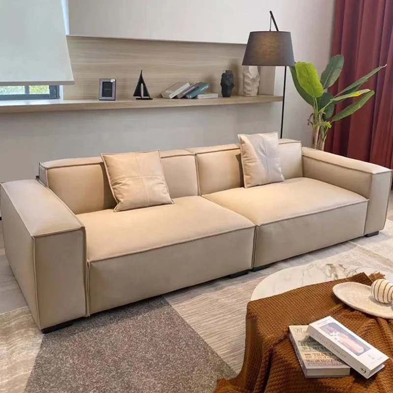 New Italian luxury style modern sectional sofa light luxury simple design sofa set living room furniture
